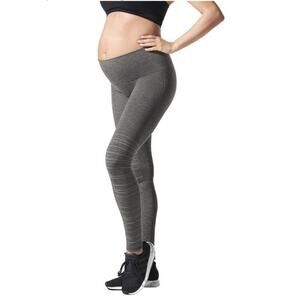 BLANQI SportSupport Maternity Hipster Seamed Leggings Dark Grey Size Small EUC